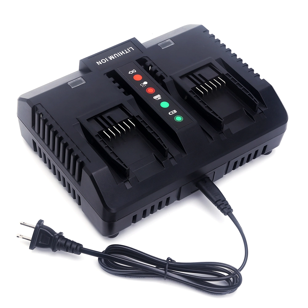 Lithium Ion Battery Charger 20V Li-ion Dual Ports Charger Power Tool Battery Charger for Worx Wa3875