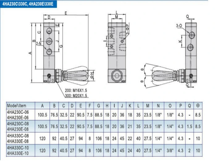 Airtac Type High Quality 4h310-10 Pneumatic Hand Valve