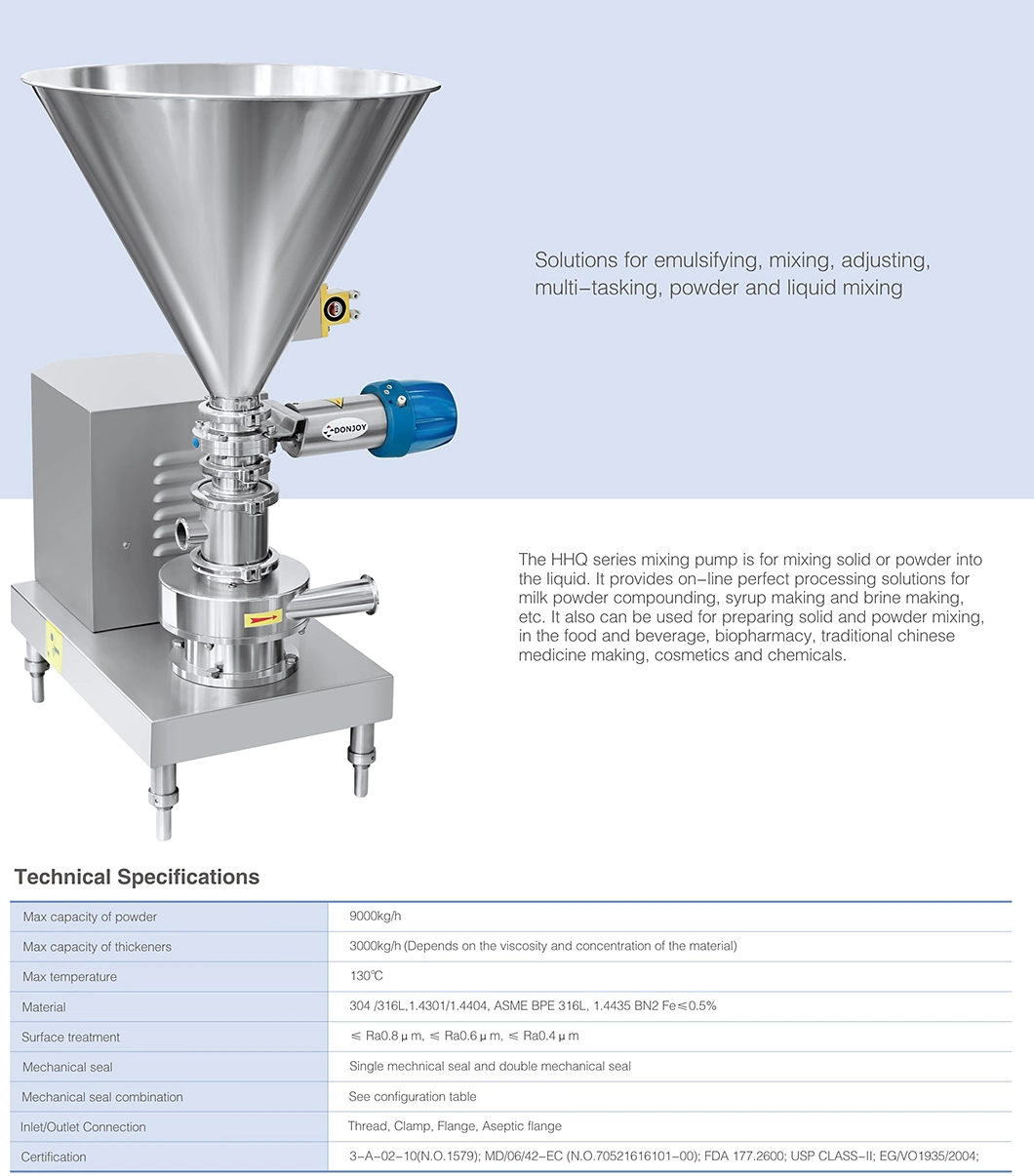 Hhq-20 Electrical Mixing Pump with Pneumatic Butterfly Valve