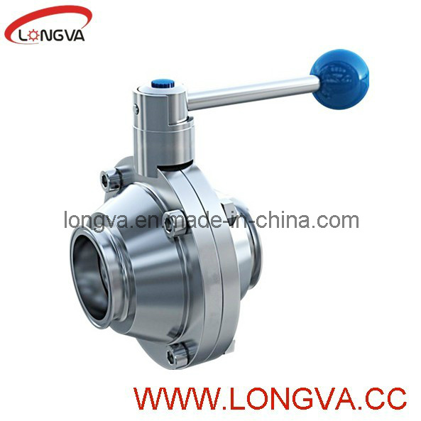 Sanitary Stainless Steel Pneumatic Butterfly Valve Control for Food