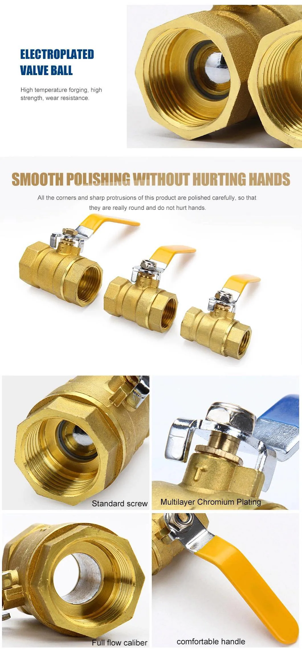 NPT Thread Brass Gas Ball Valve Solenoid Butterfly Control Angle Forged Mini Valve
