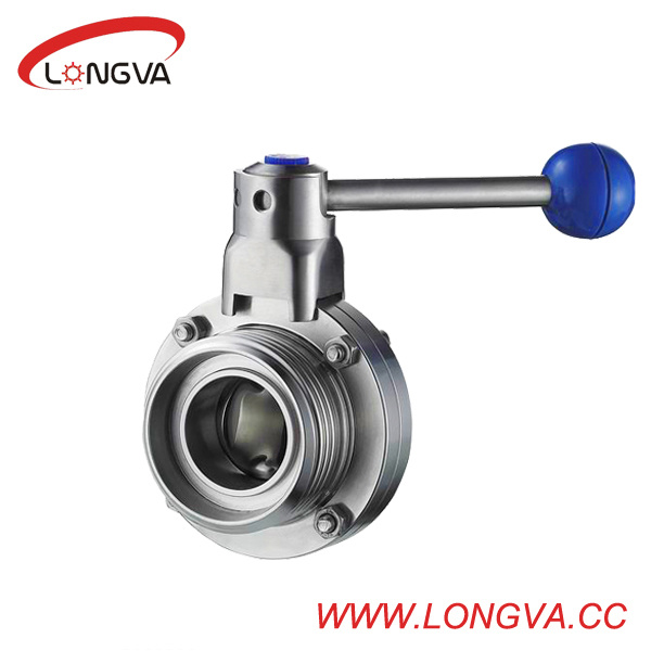 Sanitary Stainless Steel Pneumatic Butterfly Valve Control for Food