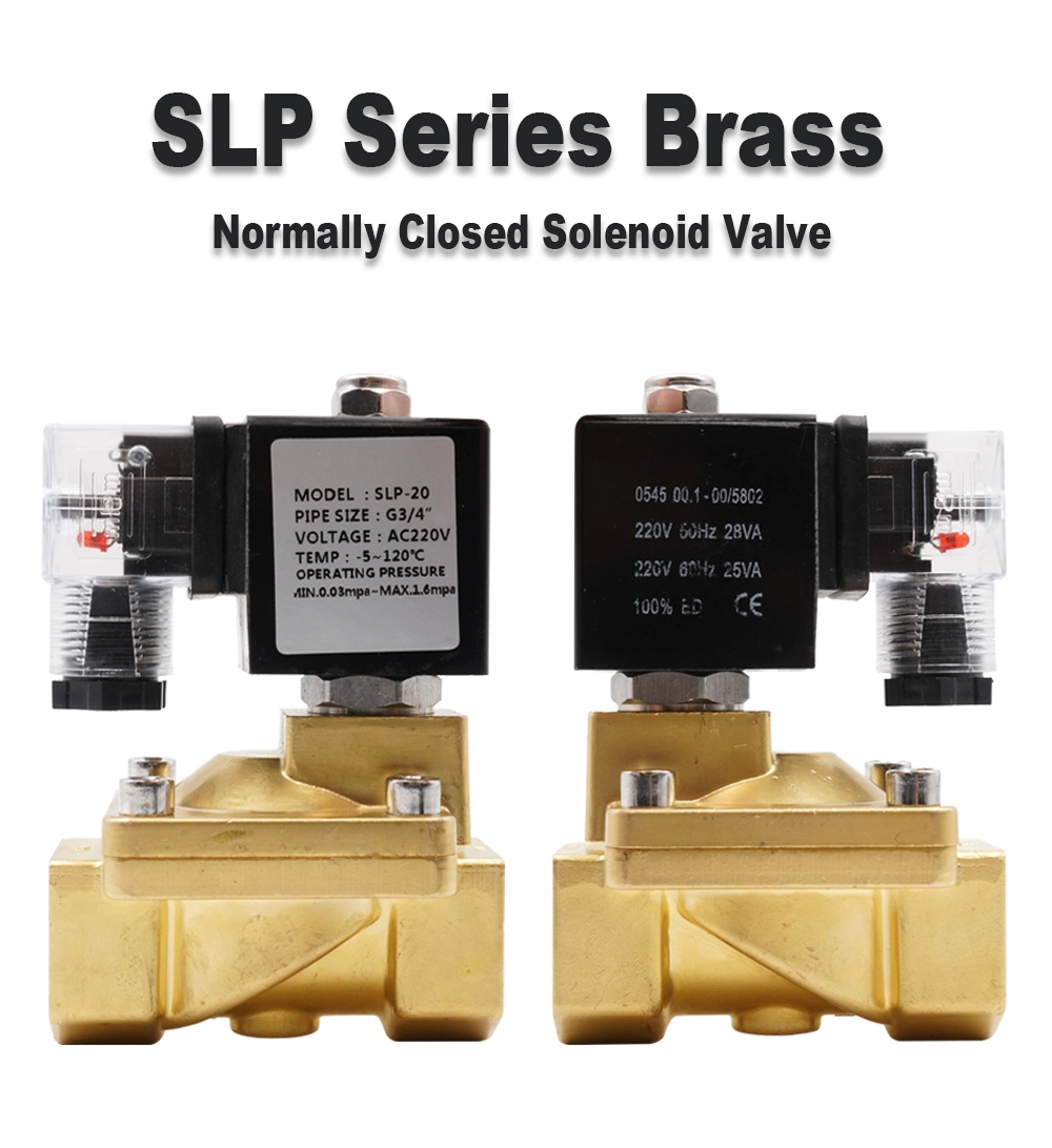 High Pressure Brass Normally Closed Slp Series Pilot Diaphragm Solenoid Valve