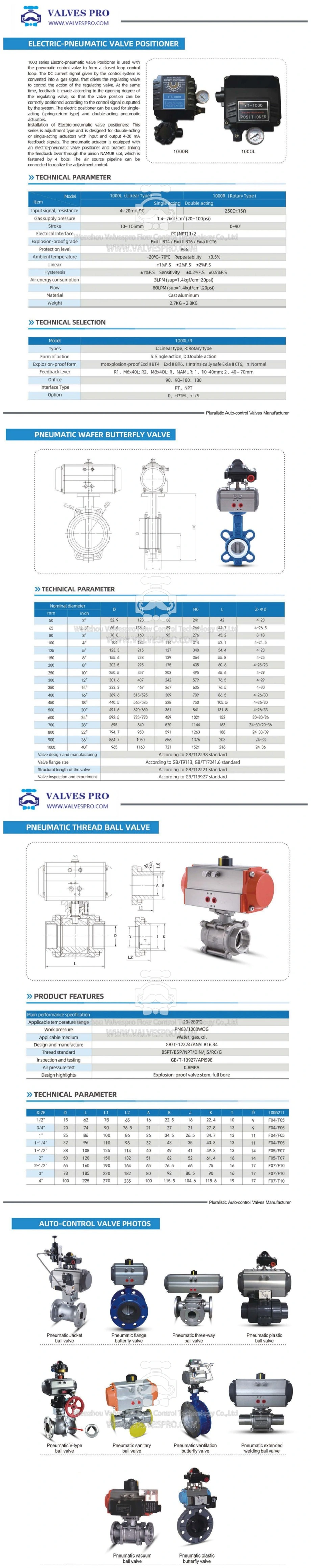 At210d Double Acting Pneumatic Cylinder Actuator for Butterfly Valve Orange
