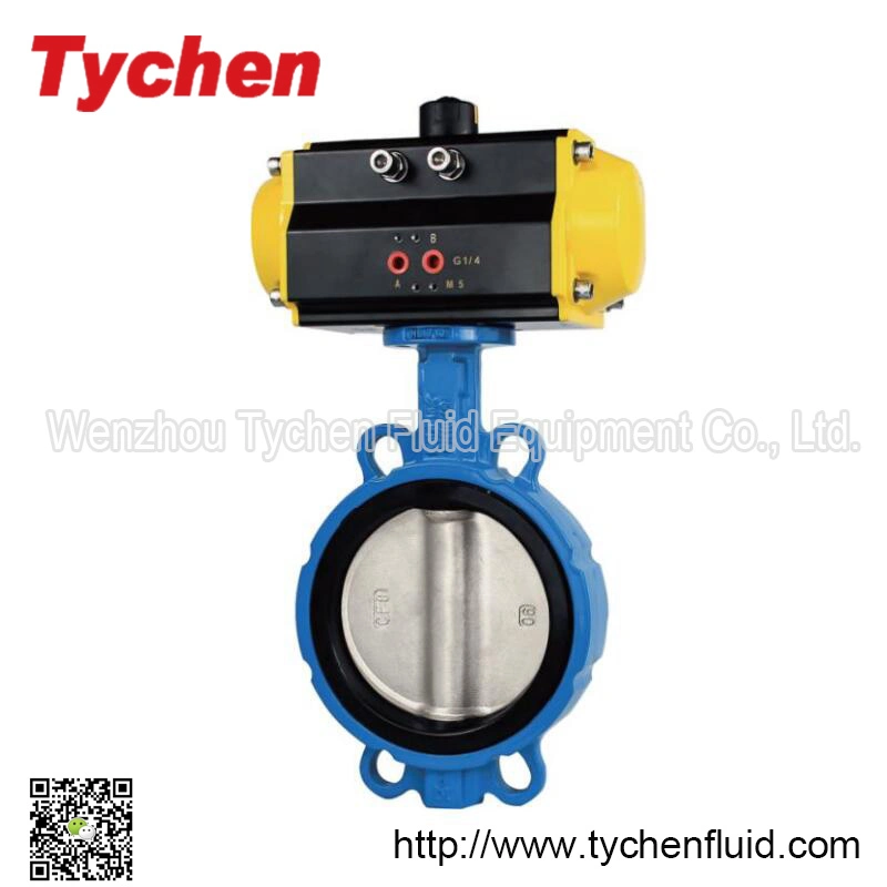Pneumatic Control Wafer Lug Pneumatic Actuator Butterfly Valve