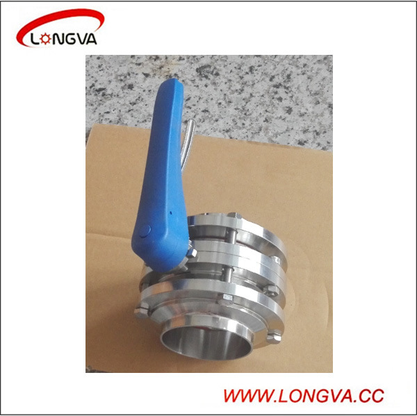 Sanitary Stainless Steel Pneumatic Butterfly Valve Control for Food