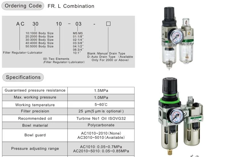 Frl Air Combination AC3010-03 Air Source Treatment Unit