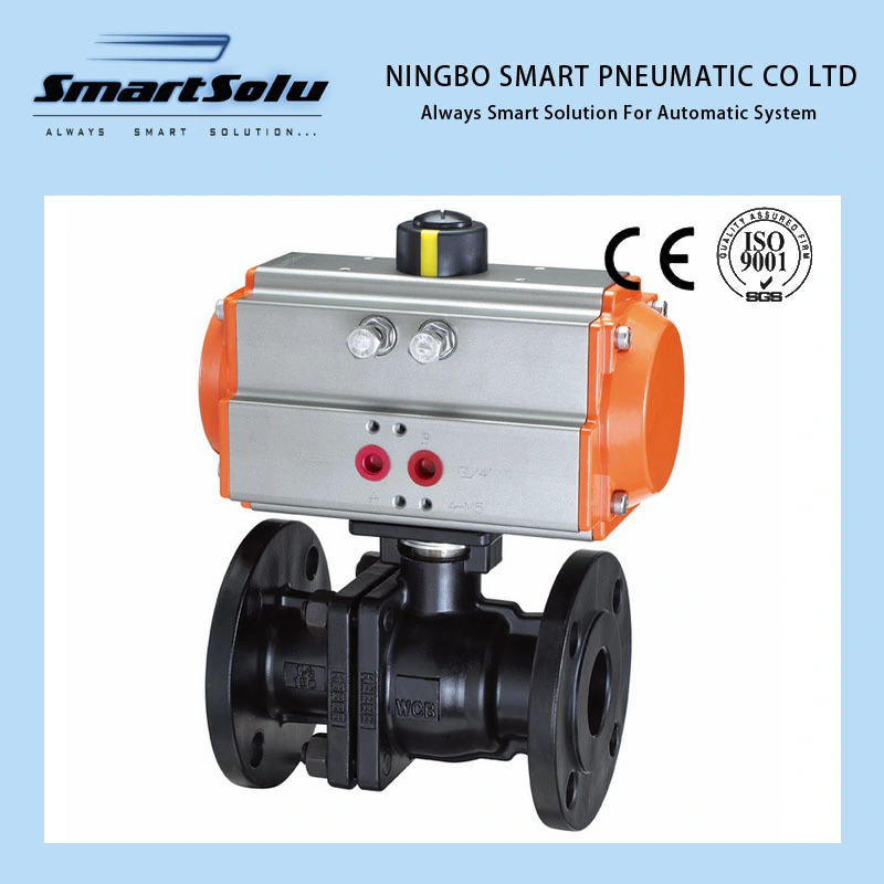 Wafer Flanged End 316 Material Pneumatic Acuator, Pneumatic Ball Valve