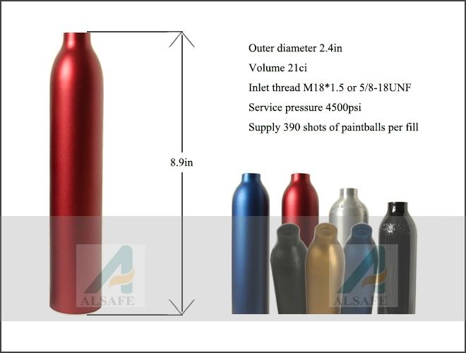 Manufacturer Aluminum Paintball Compressed Air Cylinder