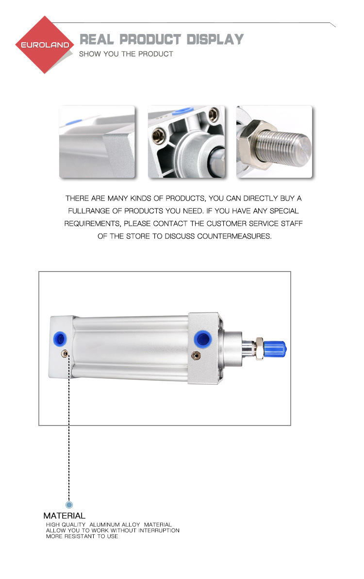 Good Quality Double Acting Si Series Pneumatic Standard Cylinders