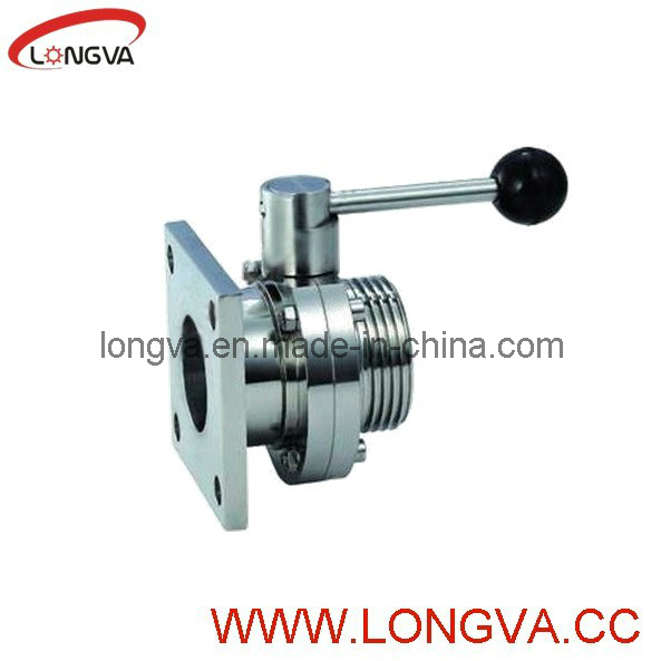 Sanitary Stainless Steel Pneumatic Butterfly Valve Control for Food