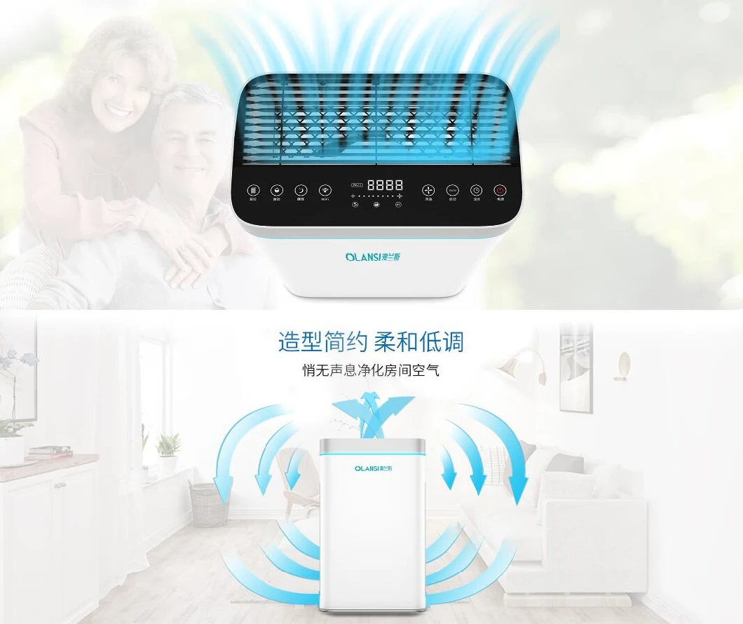Newest Mode Negative Ion  Air Purifier with Touch Screen Home Air Purifiers Machine OEM and ODM Home Air Equipment and Home Air Filter Cleaner