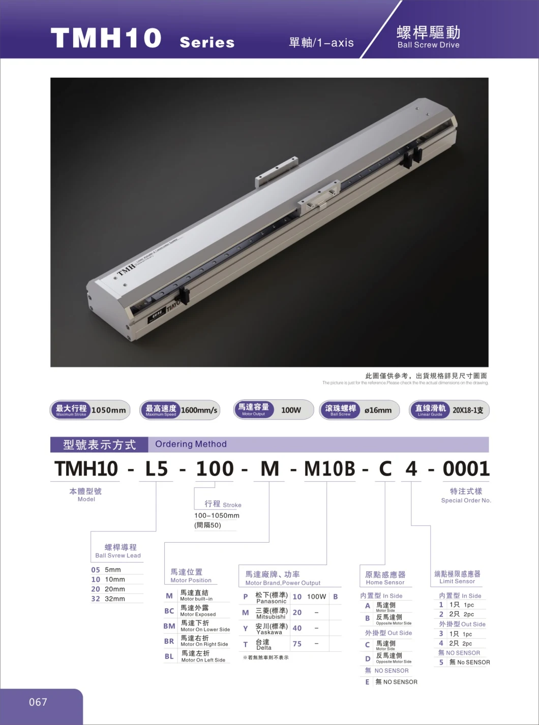 Ball Screw Driven Semi-Closed Linear Robot CNC Machine Actuators