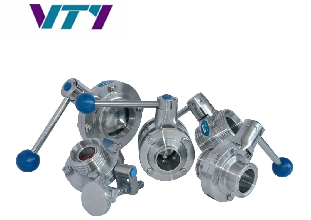 SMS Sanitary Valve Stainless Steel Valve Pneumatic Ball/Butterfly/Check Valve Threaded