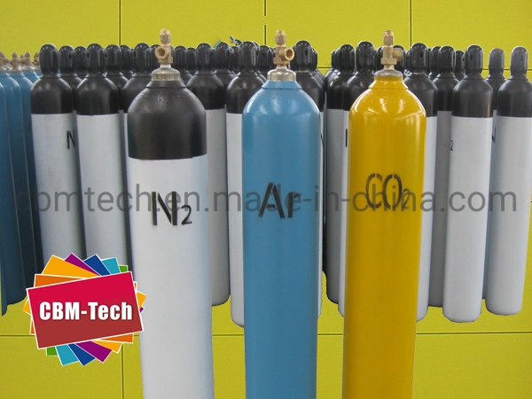 HP Gas Cylinders 40L for Oxygen/Carbon Dioxide/Helium/Argon/Nitrogen/No2/Air Medical Industrial