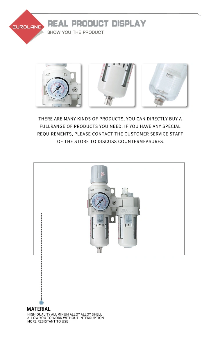 SMC New Type Pneumatic Frl Unit Ar/AC2000-02 3000-03 Compressed Air Filter Regulator Lubricator Air Source Treatment Units