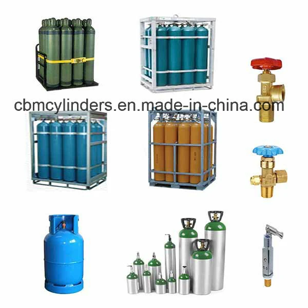 HP Gas Cylinders 40L for Oxygen/Carbon Dioxide/Helium/Argon/Nitrogen/No2/Air Medical Industrial