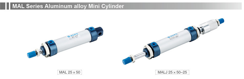 Mal Aluminum Single Acting Mini Linear Actuator Air Cylinder