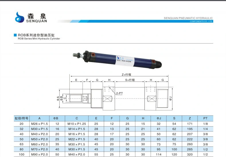 SMC Double Acting Spring Loaded Pneumatic Hydraulic Cylinder for Selling