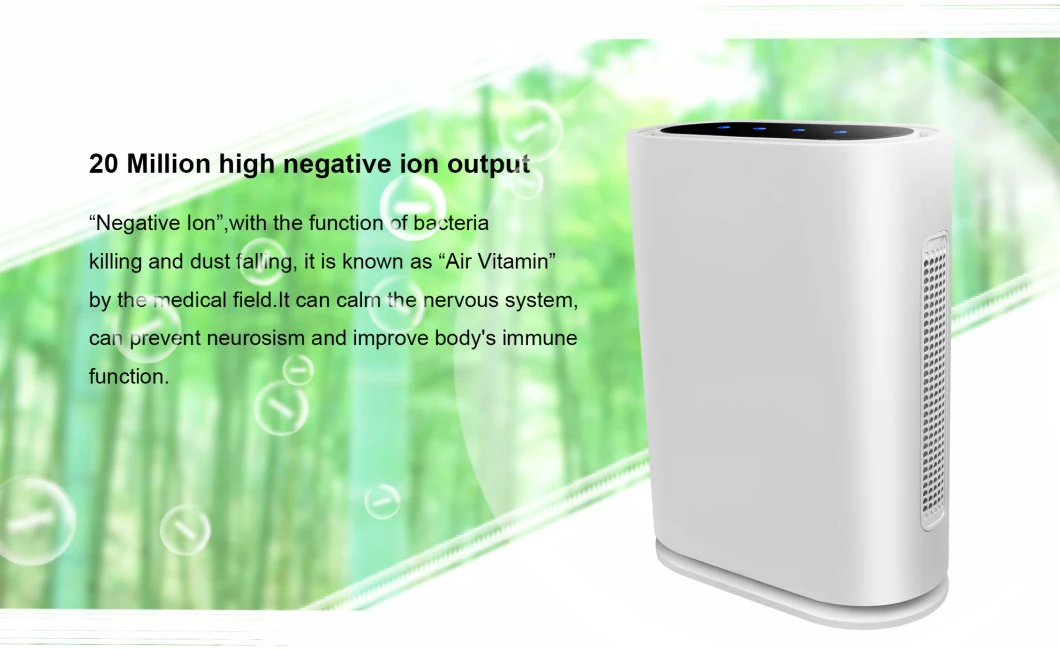 Home Air Ionizer UV Air Purifier HEPA Filter Air Cleaner
