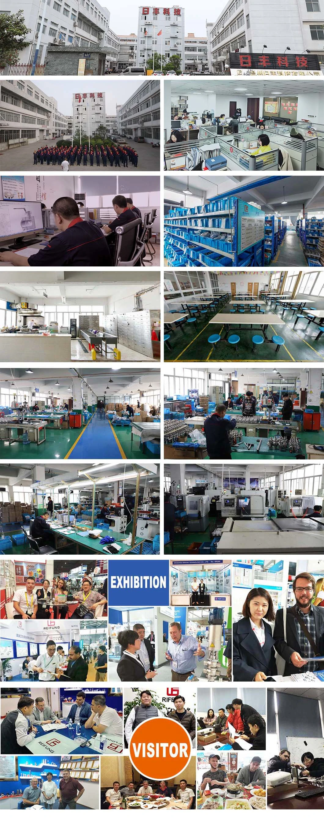 RF 3 PC Pneumatic Ball Valve for Sanitary Equipment Components