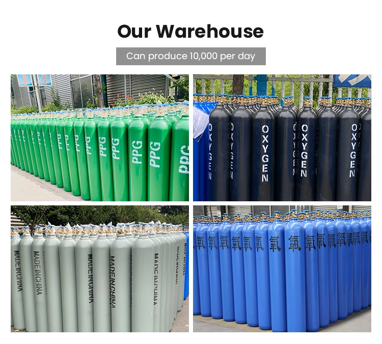 Factory Direct Supply 10L 40L 50L Seamless High Pressure Medical Oxygen Cylinders