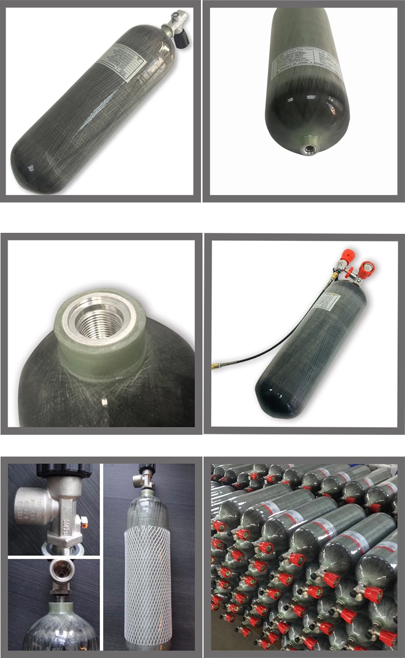 2.4L 200bar Fire Fighting Safety Equipment Carbon Cylinder Self-Contained Breathing Apparatus