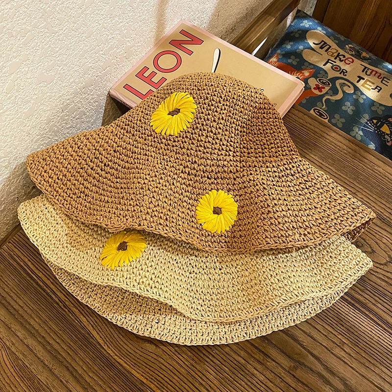 Summer Small Fresh and Small Daisy Sun Shade Beach Straw Hat