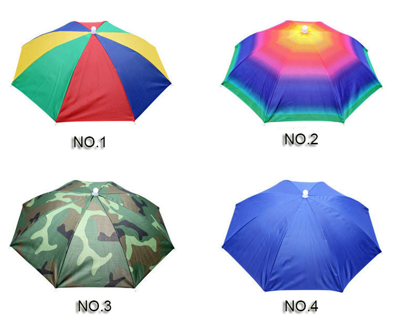 Outdoor Sport Umbrella Hat Cap Fishing Hiking Beach Camping Headwear Cap Head Hats Camouflage Foldable Sun Umbrellas
