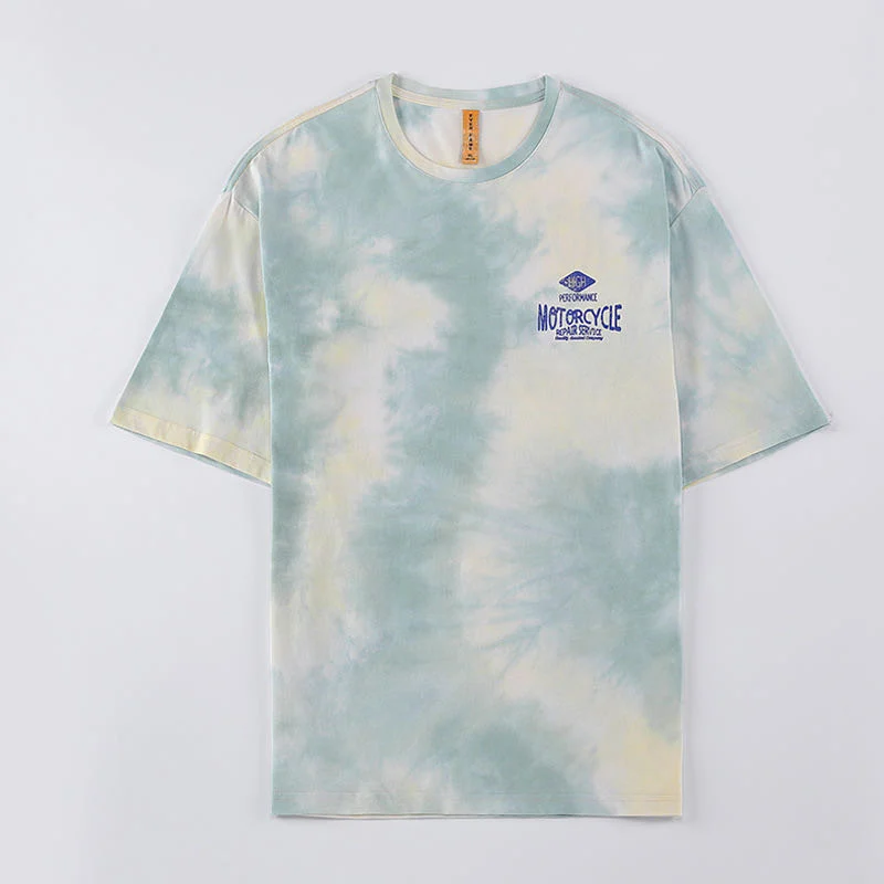 Summer Beach Vacation Cool Breathable Tie Dye Wholesale Men 100% Cotton T-Shirt