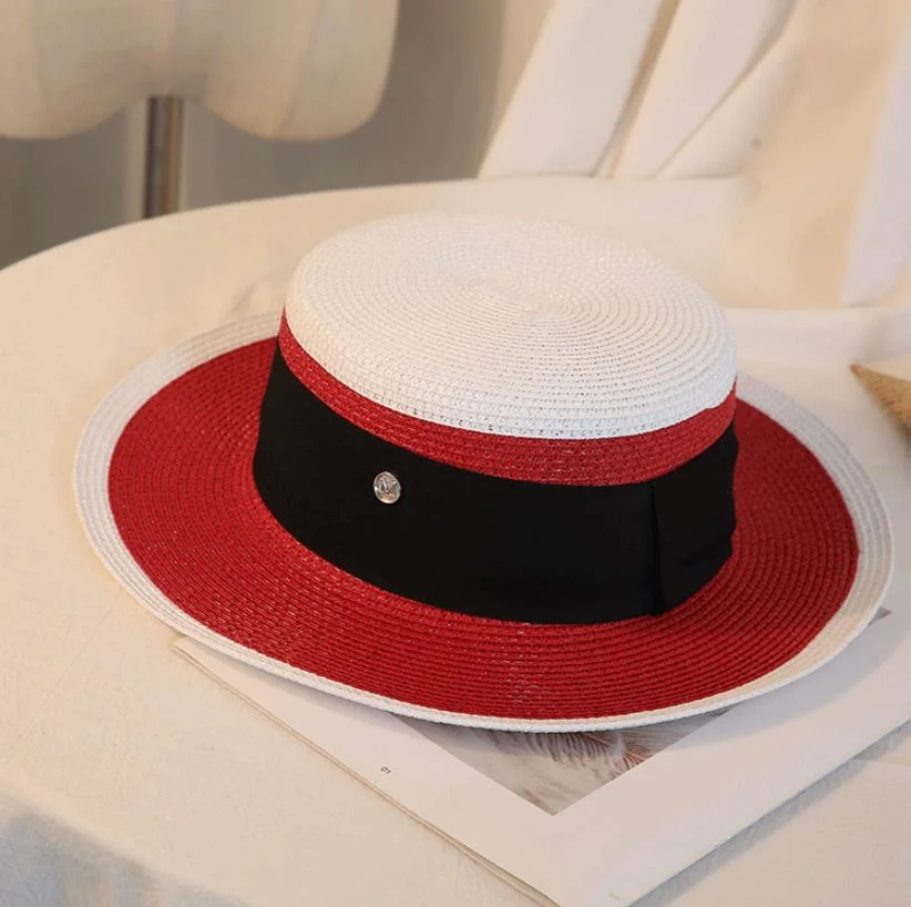 British Style Holiday and Travel Beach Cap Hat with Flat-Top
