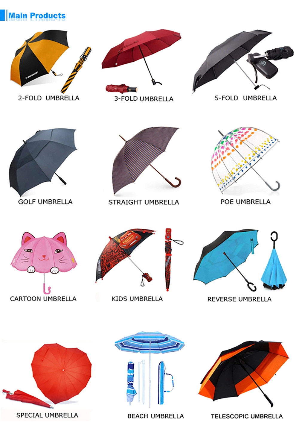 Large Golf Umbrella Double Canopy Vented Square Umbrella Windproof