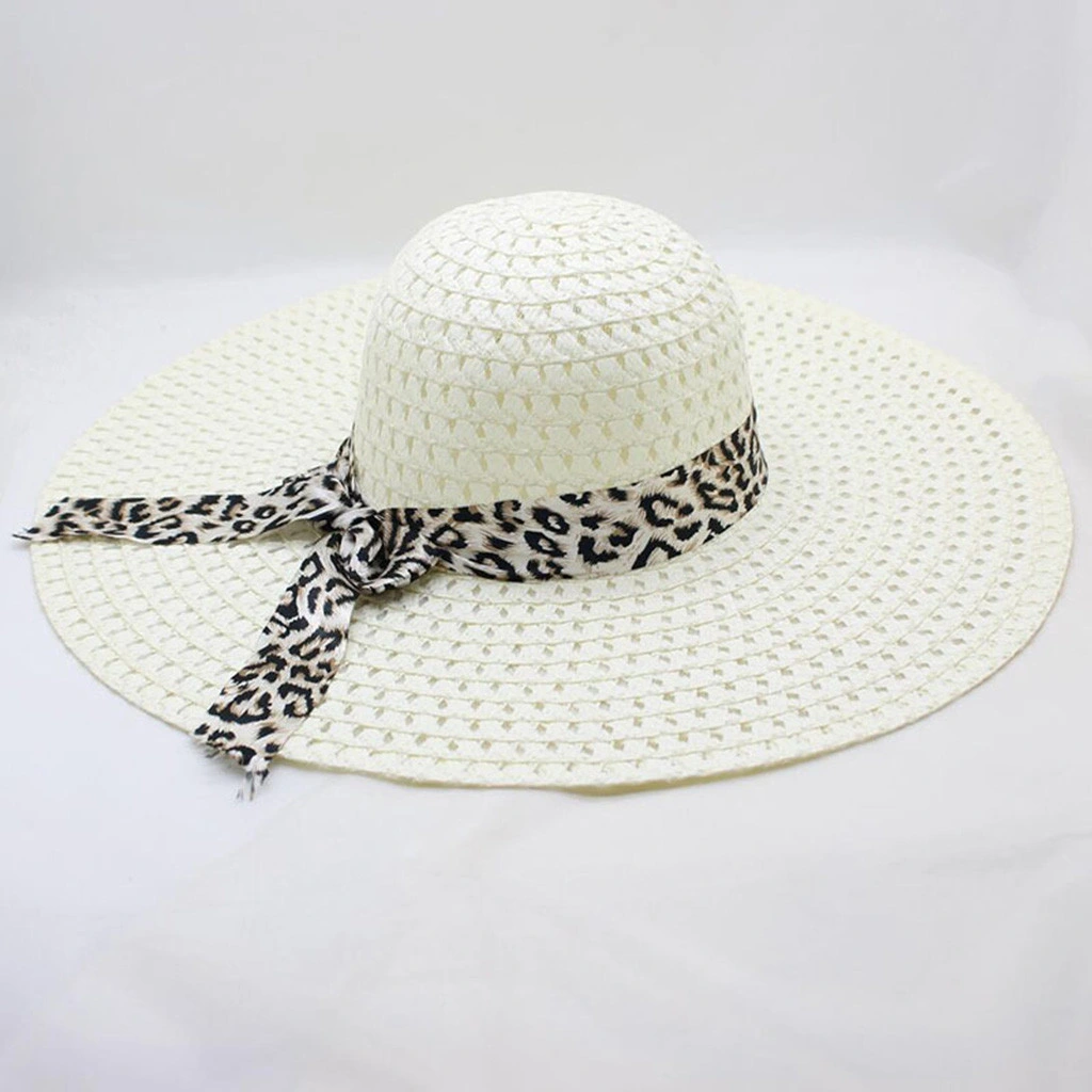 Wholesale Summer Lady Flat Sun Cheap Beach Fedora Beach Paper Women Straw Hat