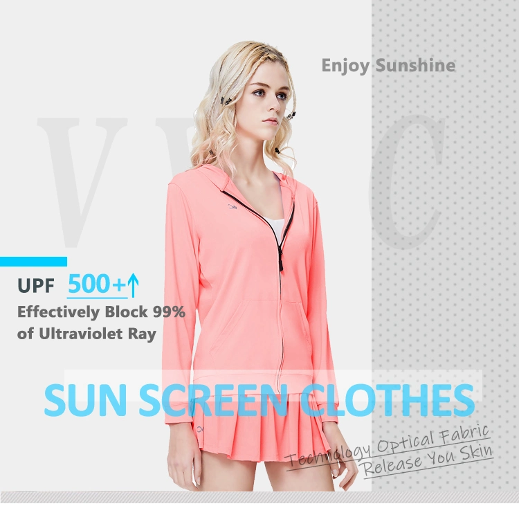 Summer Wear Womens Stylish Sun UV50 Protective Clothing Thin Breathable Cool Beach Sunproof Coat Outdoor Clothing