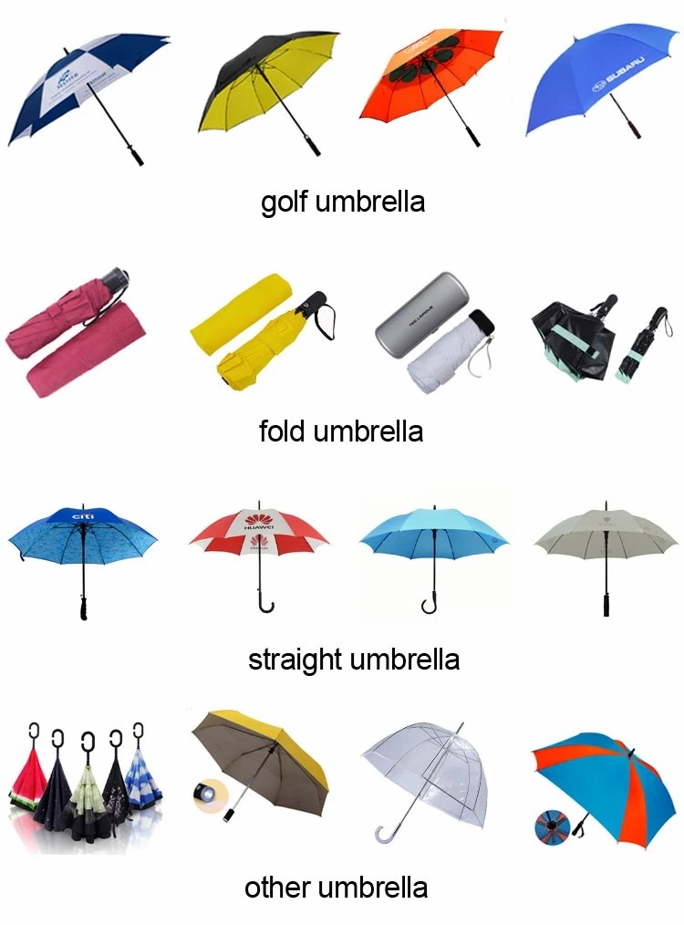 Outside Black Coated UV Protection Three Folding Windproof Custom Umbrella