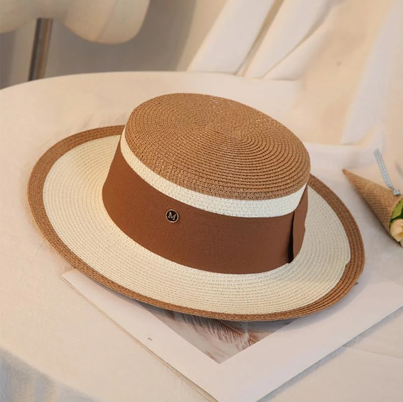 British Style Holiday and Travel Beach Cap Hat with Flat-Top