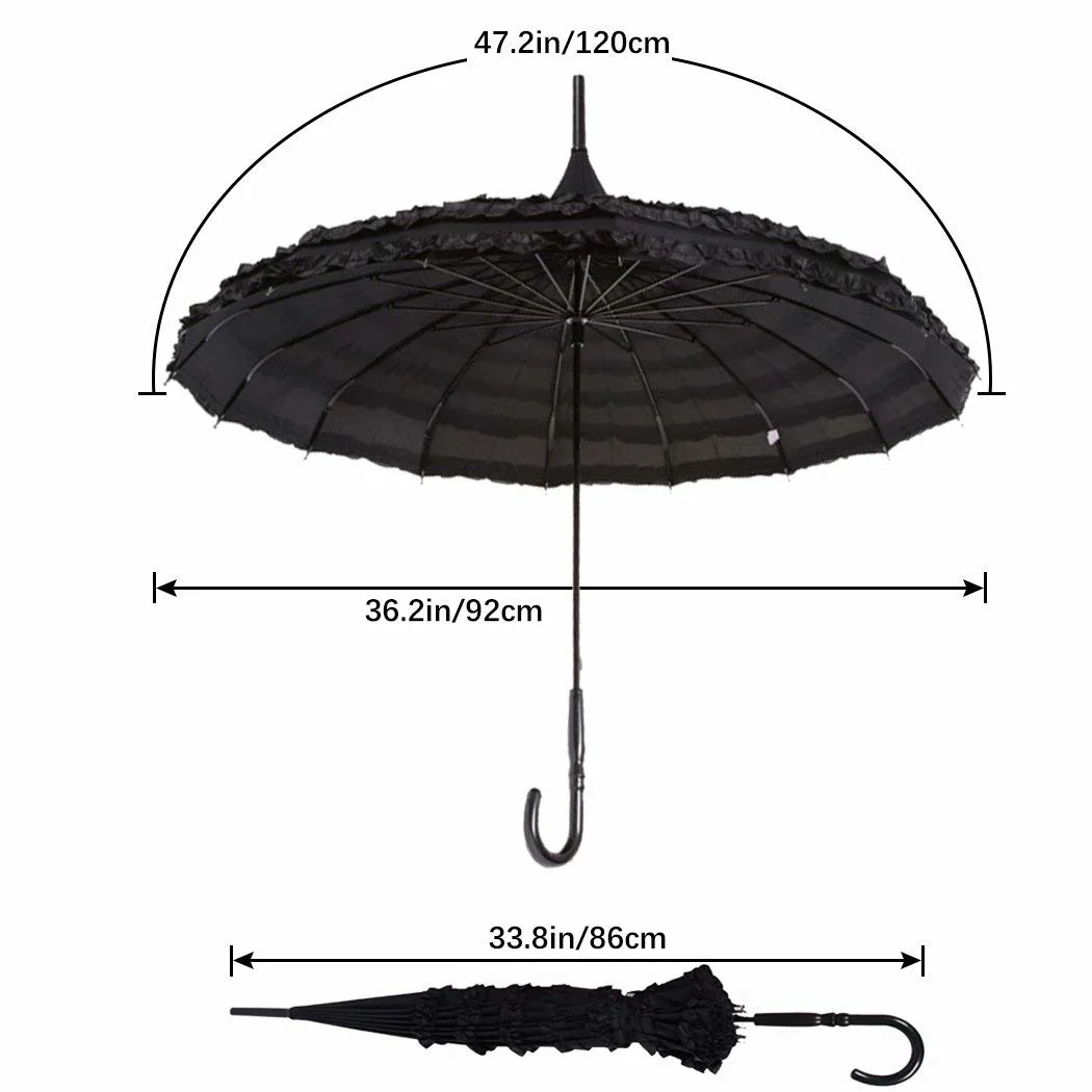 Customized Colorful Ladies Straight Umbrella