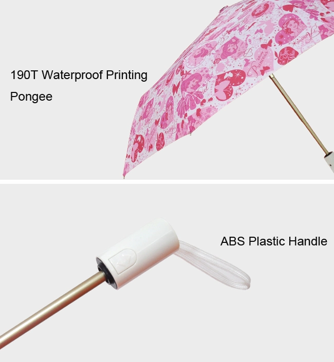 Best Compact Vented 3 Folded Automatic 21inch Fold Umbrella Rain UV