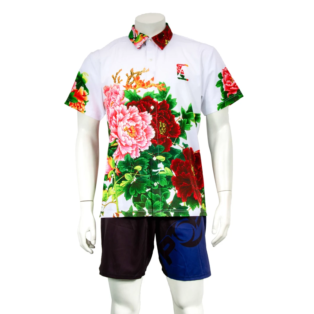 Men's Beach Shirt Hawaii Short Sleeve Casual Shirt Custom Printed Hawaiian Shirts for Men