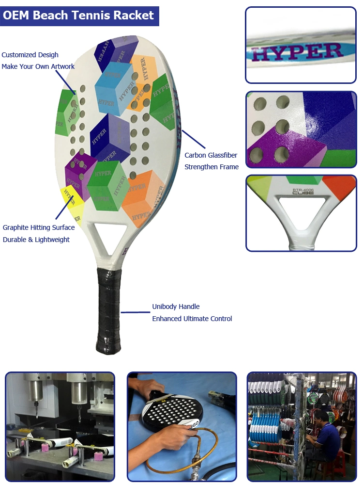 Factory Manufacture New Btr-4006 Customized Printing Best Racket Beach Tennis