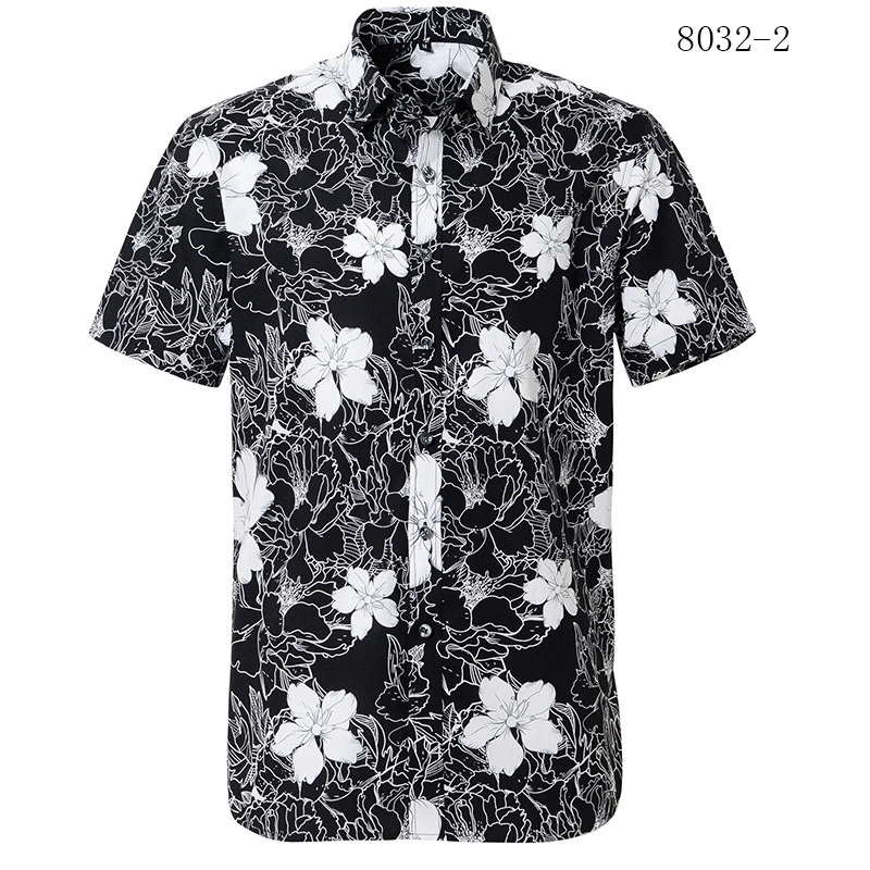 Wholesale Customized Latest Printed Men Colorful Animal Cool Cotton Hawaiian Hawaii Shirt for Beach
