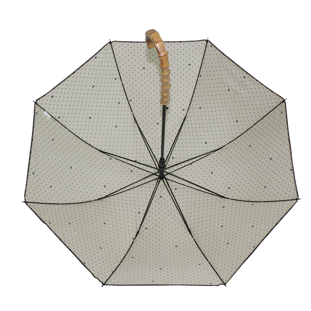 46inch Straight Umbrella Customized Japanese Colorful Ladies Straight Umbrella with Bamboo Crook Handle