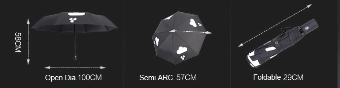Magic Automatic Folding Umbrella with Custom Changeable Printing Logo in Rain (FU-3821BFC)