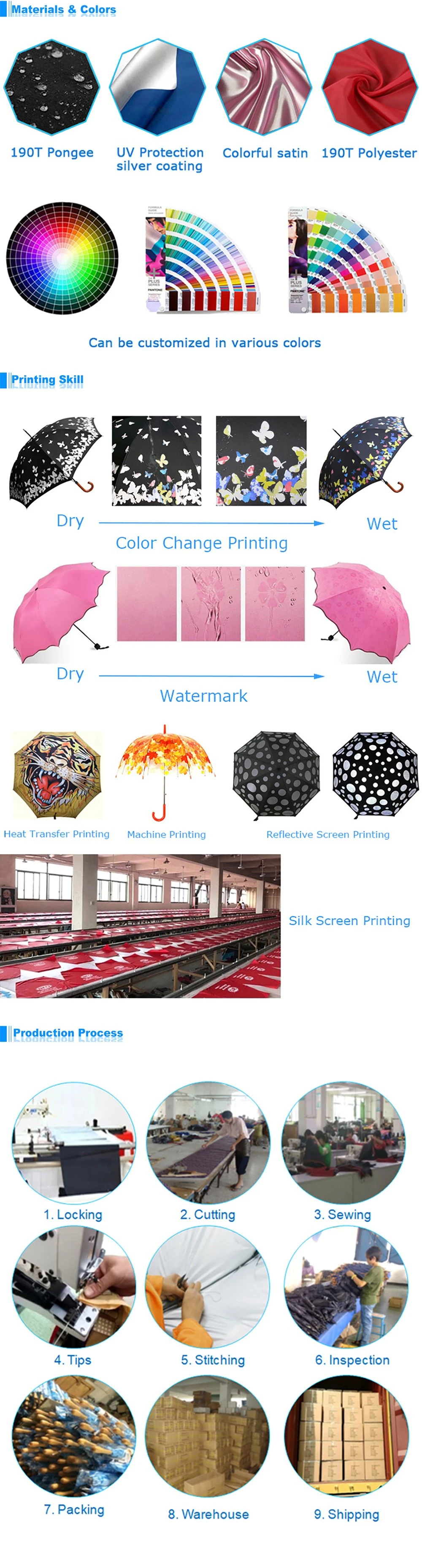 Top Quality Custom Branded Umbrella, Straight Promotion Vented Golf Umbrella, Advertising Rain Umbrella