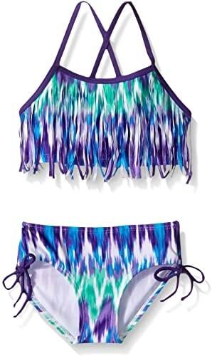 Girls' Beach Sport Fringe Bikini Swimsuit 2-Piece Swimwear
