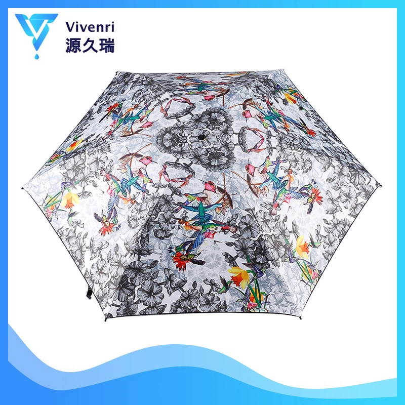 Compact Travel Umbrella Windproof UV Sun & Rain Umbrella