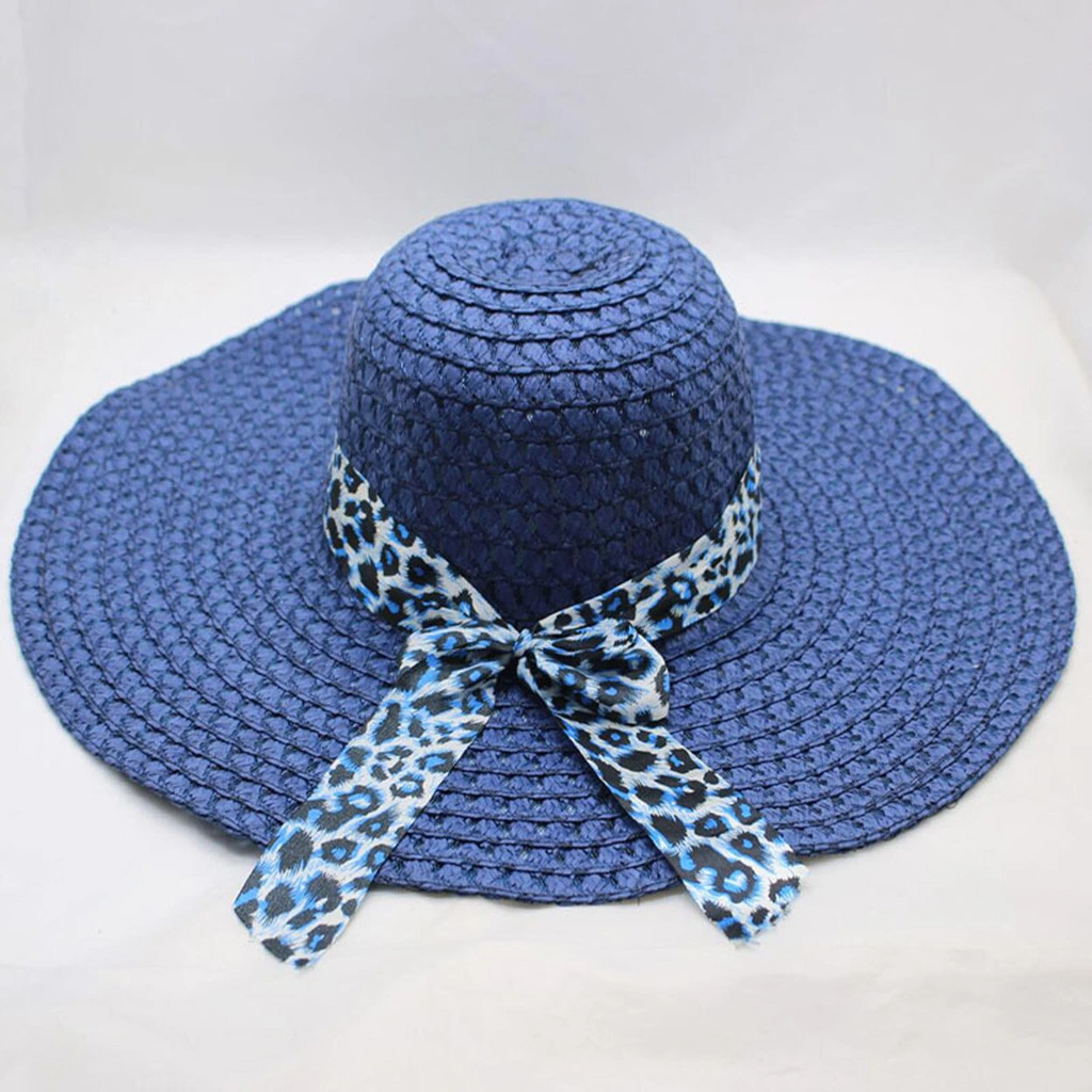Wholesale Summer Lady Flat Sun Cheap Beach Fedora Beach Paper Women Straw Hat