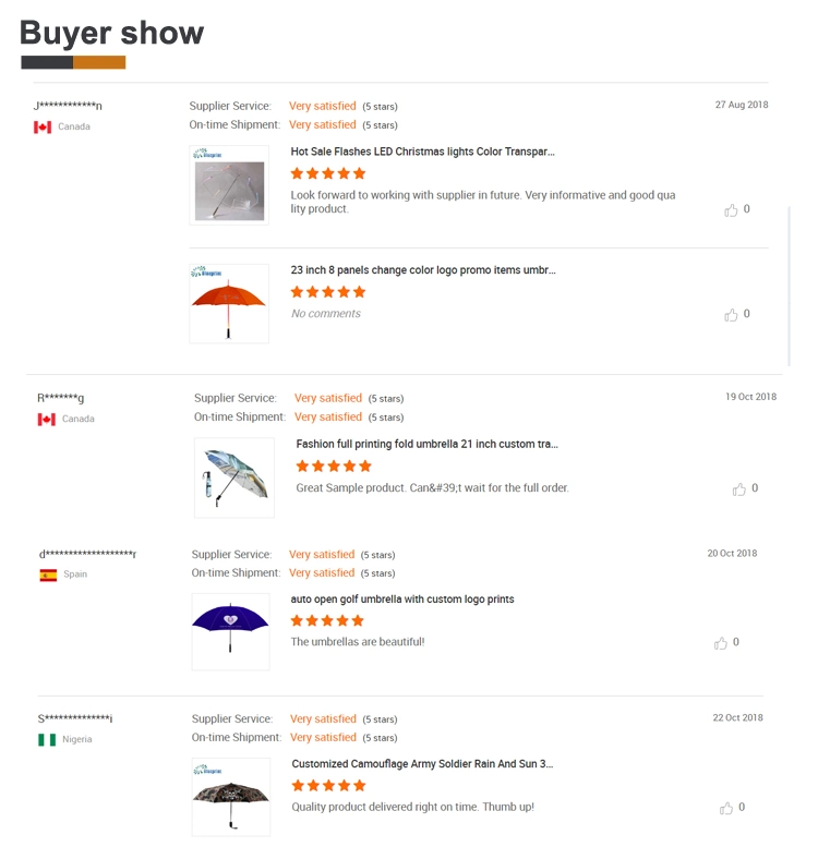 Quality Reflective Umbrella Golf Rain Big Best Quality Sales Wholesaler BSCI ISO Loreal