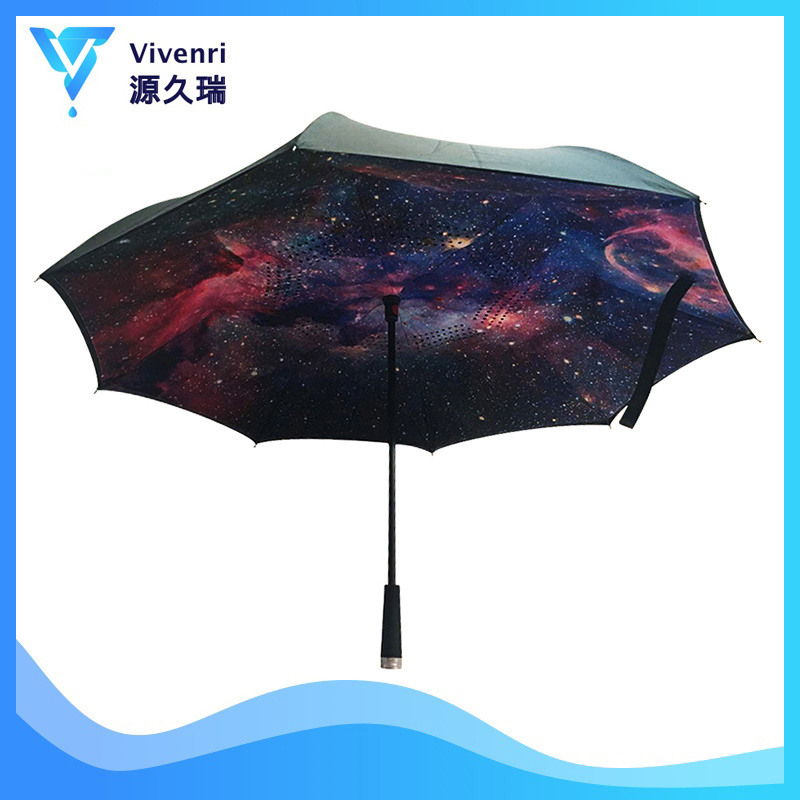 Auto Open&Close UV Protection LED Inverted Umbrella