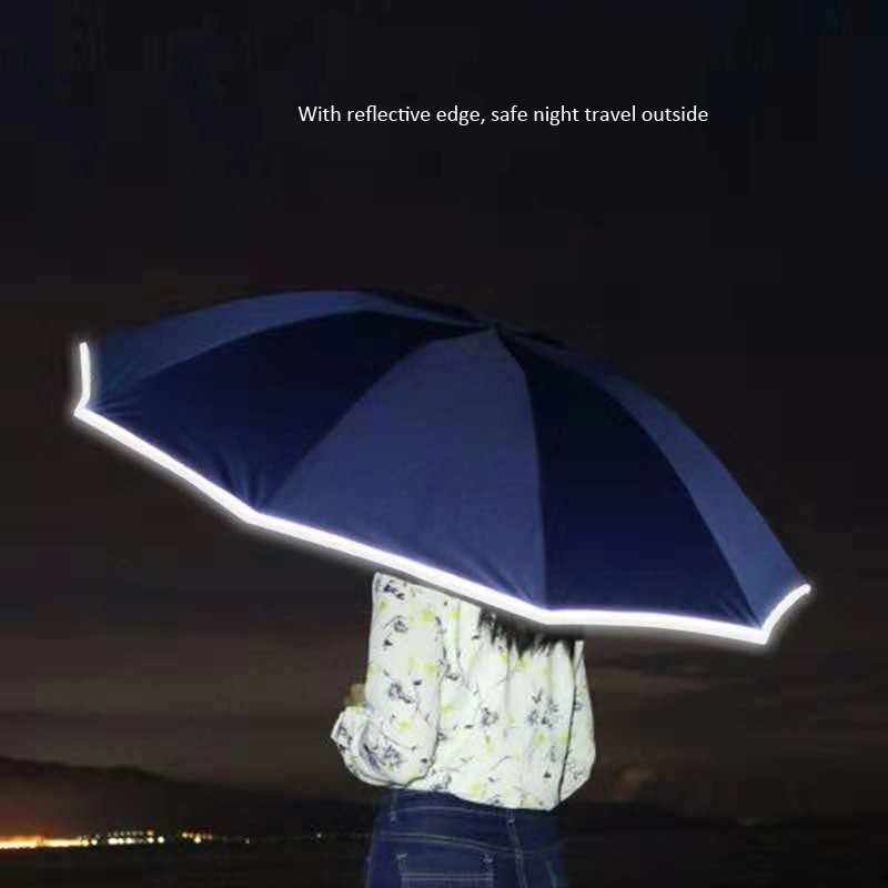 Promotional Windproof Reflective Reverse Inverted Rain Folding Umbrella (FU-3821RI)